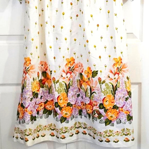 Vintage Models Coat Womens Housecoat Nightgown Pajamas 12 Relaxed Lounge Tulips - Picture 6 of 9